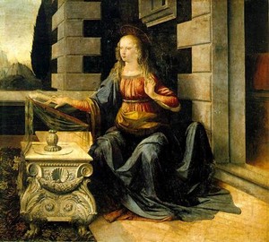 Благовещение, Леонардо Да Винчи, около 1472