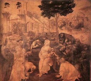 Поклонение волхвов, Леонардо Да Винчи