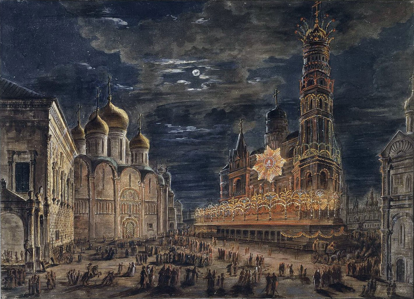 Иллюминация на Соборной площади в честь коронации Александра I, Алексеев