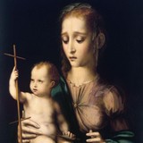 Мадонна с младенцем и прялкой в виде креста