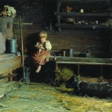 В избе