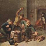 Драка крестьян при игре в карты