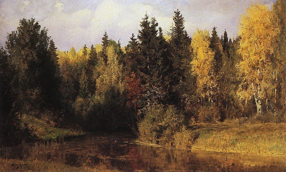 Картина Осень в Абрамцеве, Поленов - описание