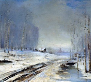 Картина "Распутица", Саврасов, 1894 - описание