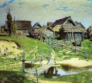 Русская деревня (Северная деревня), Поленов - описание картины