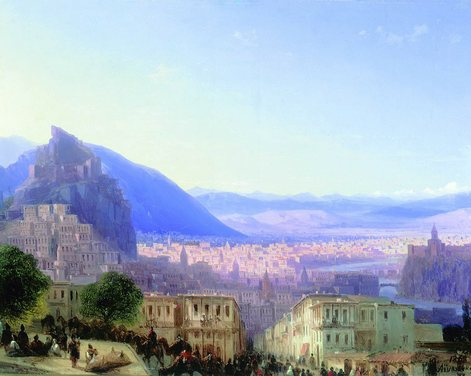 Вид Тифлиса от Сейд-Абаза», Айвазовский — описание картины