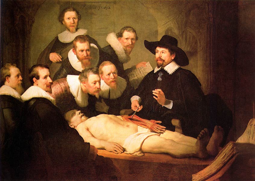 Урок анатомии, Рембрандт, 1632