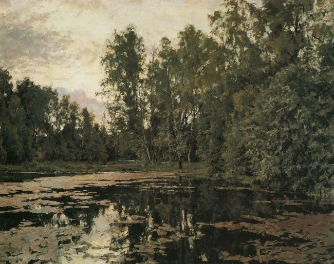 Заросший пруд. Домотканово, Серов, 1888