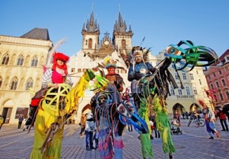 Богемский карнавал в Праге, зима