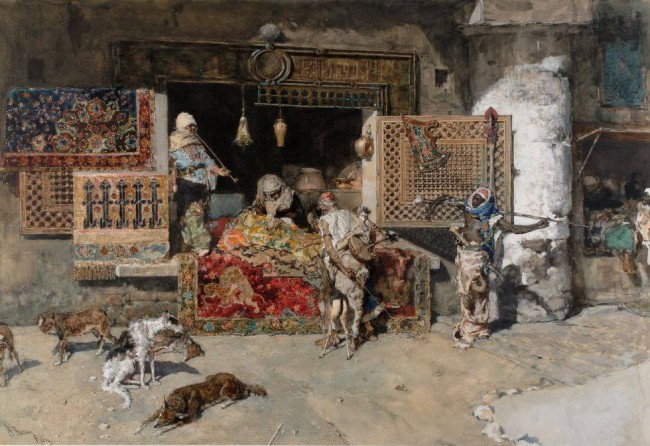 «Продавец ковров», Мариано Фортуни — описание картины