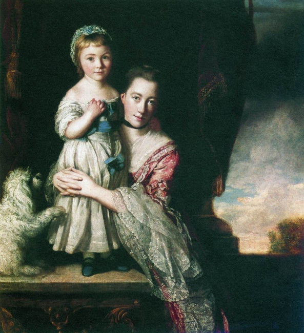 «Графиня Спенсер с дочерью Джорджианой», Джошуа Рейнольдс — описание картины