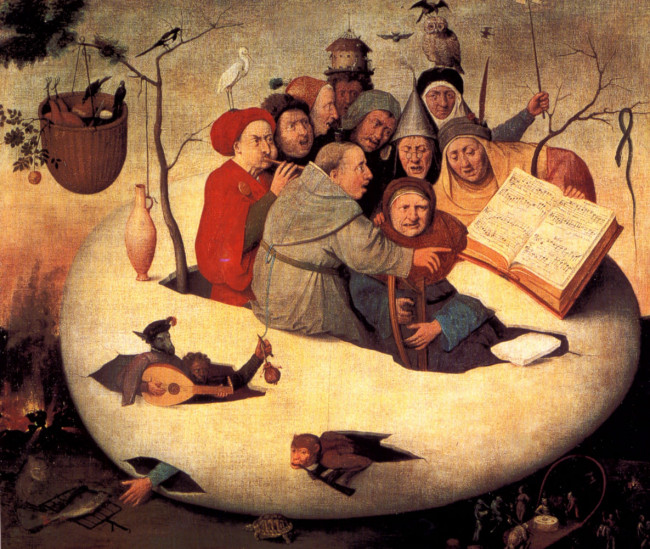«Концерт в яйце», Иероним Босх — описание картины