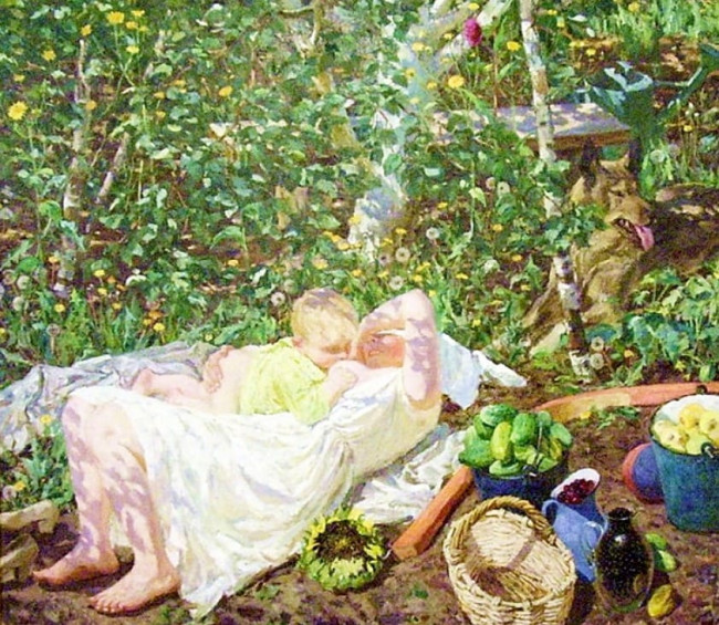 «Солнышко», Аркадий Пластов — описание картины