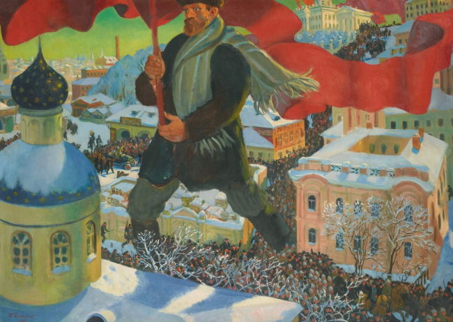Картина «Большевик», Борис Михайлович Кустодиев
